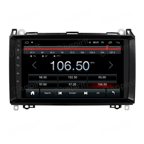 ANDROID autoradio navigatore per Mercedes classe B W245 Classe A W169 A180 A150 B200 B150 B170 Mercedes Sprinter Vito Viano GPS WI-FI USB Bluetooth MirrorLink - immagine 5