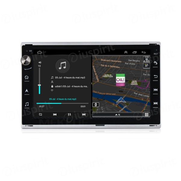 ANDROID autoradio navigatore per VW Golf 4 Passat B5 Bora Polo Trasporter T4 Trasporter T5 Jetta Chico Sharan Lupo Seat Ibiza GPS WI-FI USB Bluetooth MirrorLink - immagine 3