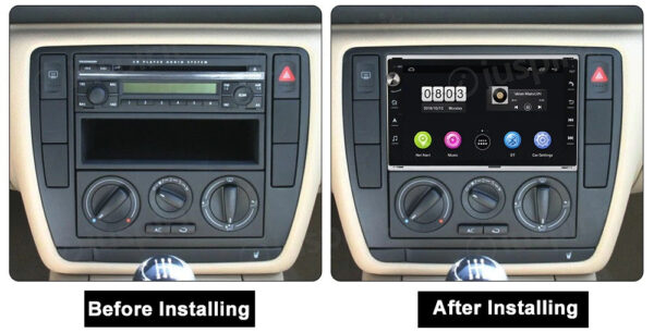 ANDROID autoradio navigatore per VW Golf 4 Passat B5 Bora Polo Trasporter T4 Trasporter T5 Jetta Chico Sharan Lupo Seat Ibiza GPS WI-FI USB Bluetooth MirrorLink - immagine 7