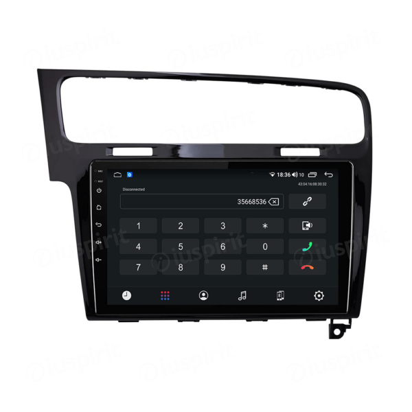 ANDROID autoradio navigatore per VW Golf 7 CarPlay Android Auto GPS USB WI-FI Bluetooth 4G LTE nero lucido - immagine 2