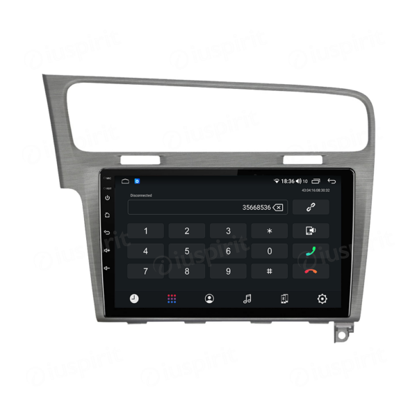 ANDROID autoradio navigatore per VW Golf 7 CarPlay Android Auto GPS USB WI-FI Bluetooth 4G LTE grigio satinato - immagine 2