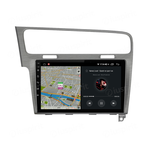 ANDROID autoradio navigatore per VW Golf 7 CarPlay Android Auto GPS USB WI-FI Bluetooth 4G LTE grigio satinato - immagine 4