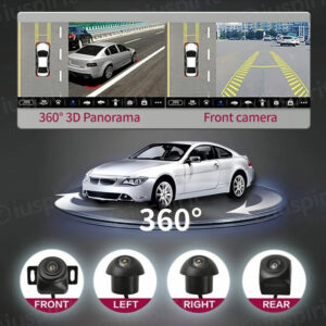 Telecamere 360 con vista panoramica anteriore posteriore sinistra e destra a 360° per autoradio Android