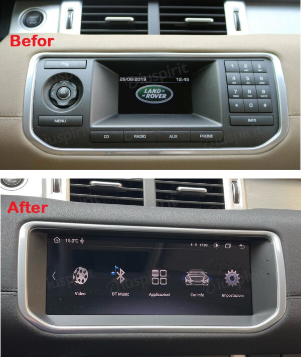 ANDROID navigation system for Land Rover Range Rover Evoque LRX L538 2012-2019 10.25 inch 4GB RAM 64GB ROM Octa-Core CarPlay Android Auto Bluetooth GPS WI-FI - Image 6