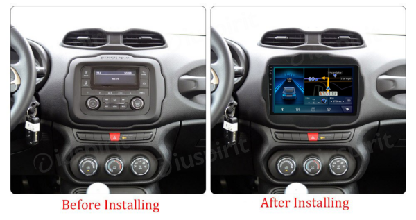 ANDROID autoradio navigatore per Jeep Renegade 2014-2022 CarPlay Android Auto GPS USB WI-FI Bluetooth 4G LTE - immagine 6