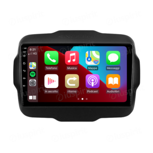 ANDROID autoradio navigatore per Jeep Renegade 2014-2022 CarPlay Android Auto GPS USB WI-FI Bluetooth 4G LTE