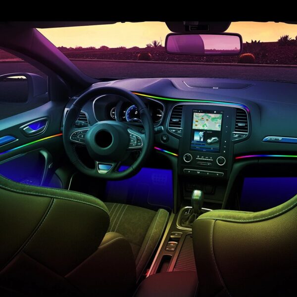 RGB LED Car ambience light RGB Symphony universal fibre optic neon lighting kit - Image 3