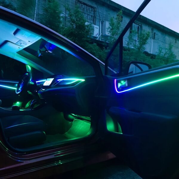 RGB LED Car ambience light RGB Symphony universal fibre optic neon lighting kit - Image 4