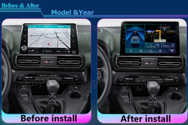 ANDROID autoradio navigatore per Citroen Berlingo Peugeot Rifter Peugeot Partner Opel Combo Fiat Doblo ​​​​​​​Toyota Proace City CarPlay Android Auto GPS USB WI-FI Bluetooth 4G LTE - immagine 6