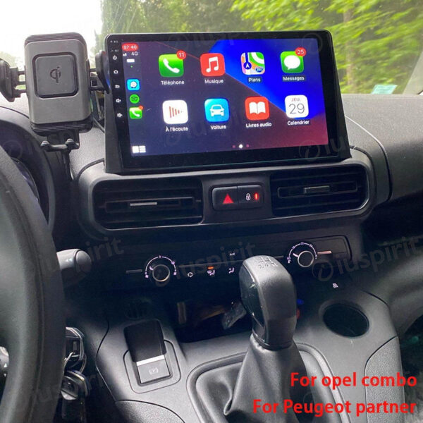 ANDROID autoradio navigatore per Citroen Berlingo Peugeot Rifter Peugeot Partner Opel Combo Fiat Doblo ​​​​​​​Toyota Proace City CarPlay Android Auto GPS USB WI-FI Bluetooth 4G LTE - immagine 7