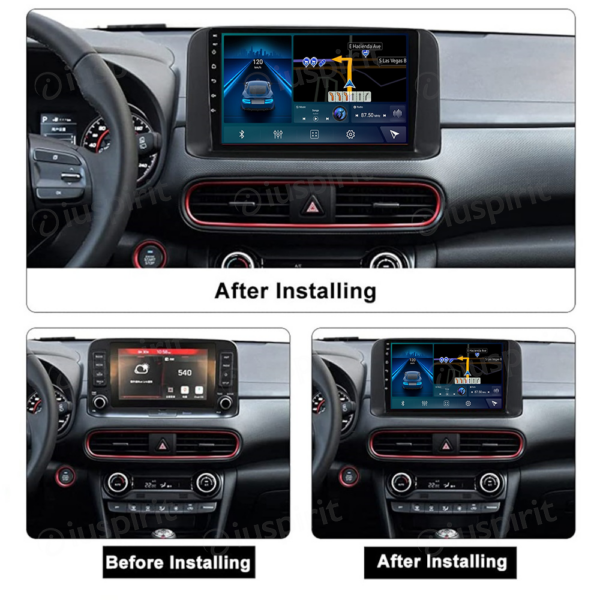 ANDROID autoradio navigatore per Hyundai Kona 2018-2019 CarPlay Android Auto GPS USB WI-FI Bluetooth 4G LTE - immagine 6