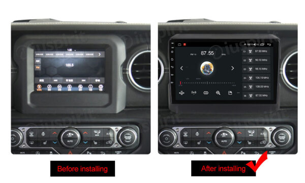 ANDROID autoradio navigatore per Jeep Wrangler 4 JL 2018 2019 CarPlay Android Auto GPS USB WI-FI Bluetooth 4G LTE - immagine 6