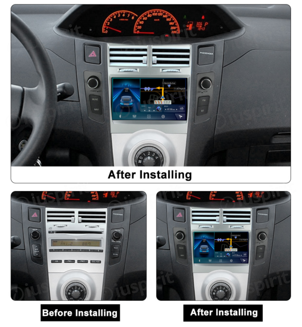 ANDROID autoradio navigatore per Toyota Yaris Daihatsu Charade 2005-2011 CarPlay Android Auto GPS USB WI-FI Bluetooth 4G LTE - immagine 4
