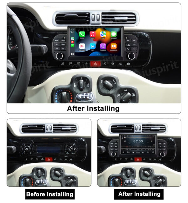 ANDROID autoradio navigatore per Fiat Panda 2013-2020 CarPlay Android Auto GPS USB WI-FI Bluetooth 4G LTE - immagine 7