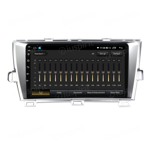 ANDROID autoradio navigatore per Toyota Prius 2009-2012 CarPlay Android Auto GPS USB WI-FI Bluetooth 4G LTE colore grigio - immagine 3