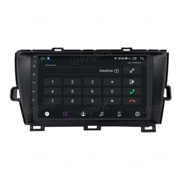 ANDROID autoradio navigatore per Toyota Prius 2009-2012 CarPlay Android Auto GPS USB WI-FI Bluetooth 4G LTE colore nero - immagine 2
