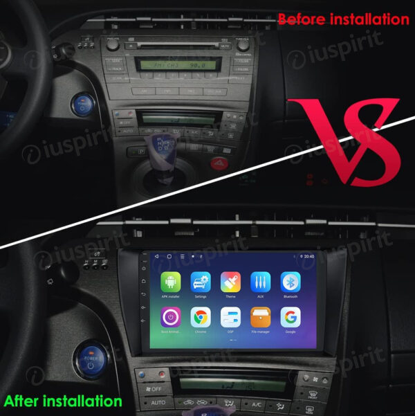ANDROID autoradio navigatore per Toyota Prius 2009-2012 CarPlay Android Auto GPS USB WI-FI Bluetooth 4G LTE colore nero - immagine 6