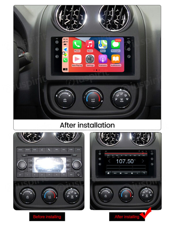 ANDROID car navigation system for Jeep Grand Cherokee Compass Patriot Chrysler Dodge Car Play Android Auto GPS WI-FI USB Bluetooth MirrorLink - Image 8