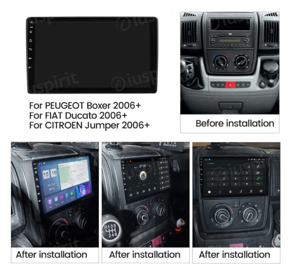 ANDROID autoradio navigatore per Fiat Ducato Citroen Jumper Peugeot Boxer Android Auto GPS USB WI-FI Bluetooth 4G LTE - immagine 6