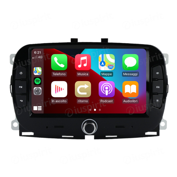 ANDROID car radio navigator for Fiat 500 2016 2017 2018 2019 CarPlay Android Auto GPS USB WI-FI Bluetooth 4G LTE