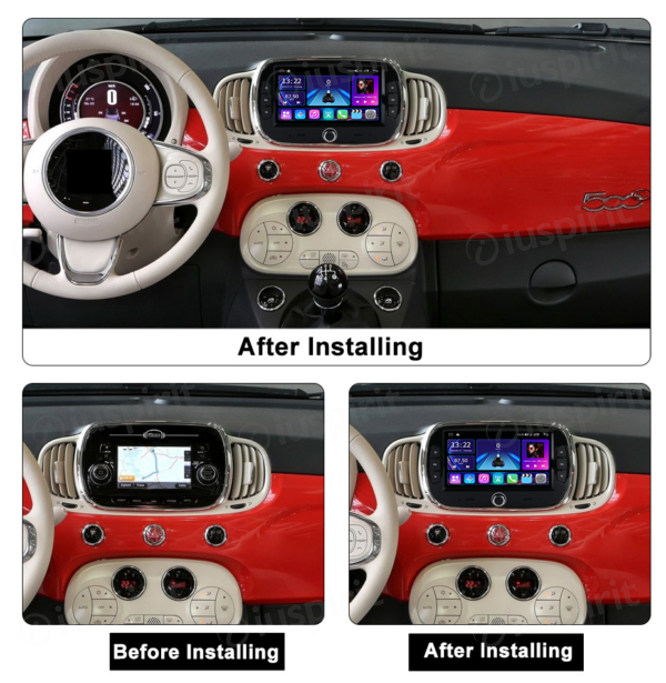 ANDROID car radio navigator for Fiat 500 2016 2017 2018 2019 CarPlay Android Auto GPS USB WI-FI Bluetooth 4G LTE - Image 7