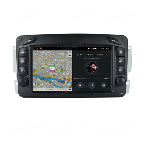 ANDROID autoradio navigatore per Mercedes classe C W203 classe CLK W209 classe A W168 classe G W463 classe E W210 Vito Viano Android Auto GPS USB WI-FI Bluetooth 4G LTE - immagine 4