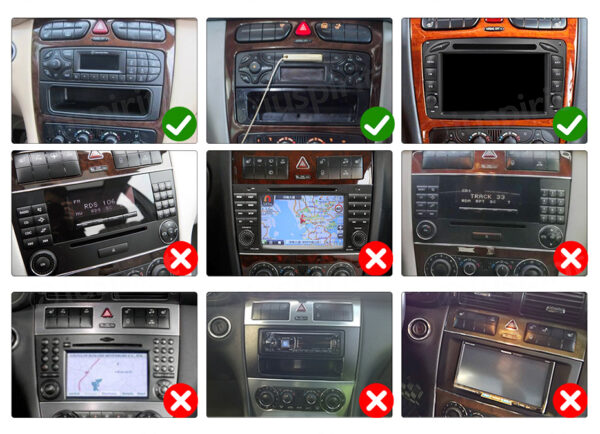 ANDROID autoradio navigatore per Mercedes classe C W203 classe CLK W209 classe A W168 classe G W463 classe E W210 Vito Viano Android Auto GPS USB WI-FI Bluetooth 4G LTE - immagine 7