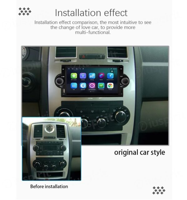 ANDROID car radio navigator for Jeep Compass Commander Grand Cherokee Wrangler Chrysler 300 C Chrysler Pacifica Dodge Ram Dodge CarPlay Android Auto GPS USB WI-FI Bluetooth 4G LTE - Image 7