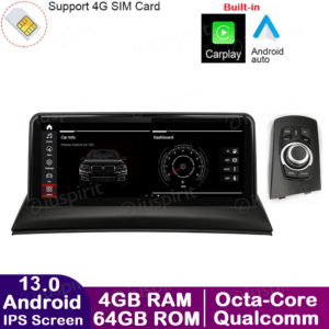 ANDROID navigator for BMW X3 E83 2004-2009 Without Factory Monitor 10.25 inch CarPlay Android Auto WI-FI GPS 4G LTE Bluetooth 4GB RAM 64GB ROM