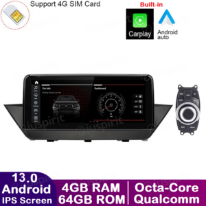ANDROID navigator for BMW X1 E84 2009-2015 without original screen, 10.25-inch CarPlay Android Auto WI-FI GPS 4G LTE Bluetooth 4GB RAM 64GB ROM