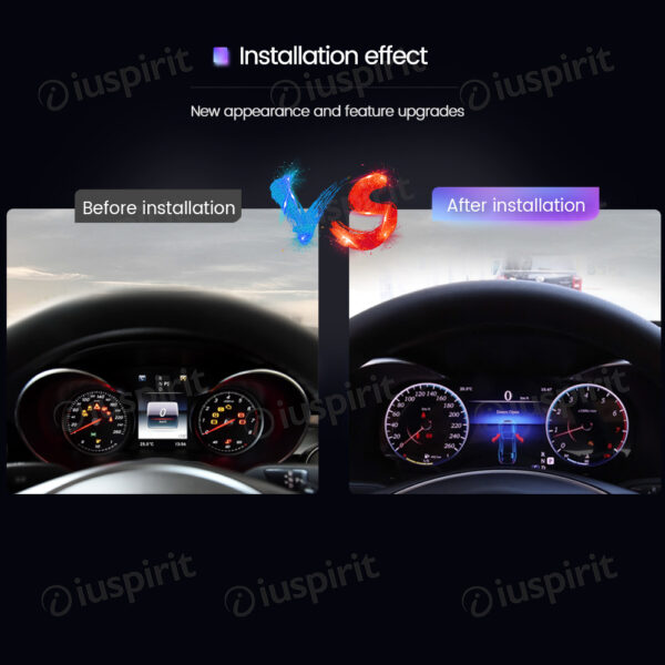 LCD digital KM counter tachometer for Mercedes Benz C-class W205 class GLC X205 2015-2018 NTG5.0 Dashboard digital cluster - Image 6
