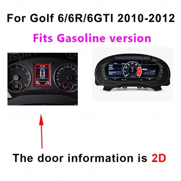 Tachimetro LCD conta KM digitale per VW Golf 6 2009-2013 Dashboard digitale cluster - immagine 7