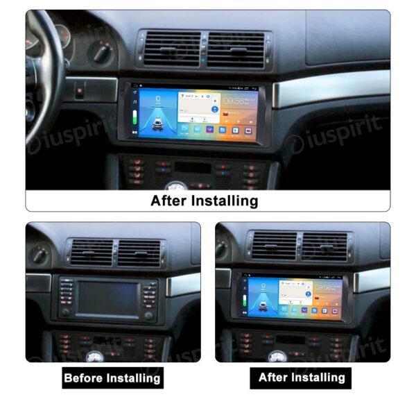 ANDROID autoradio navigatore per BMW E39 BMW X5 E53 BMW M5 BMW E38 Android Auto GPS USB WI-FI Bluetooth 4G LTE - immagine 7