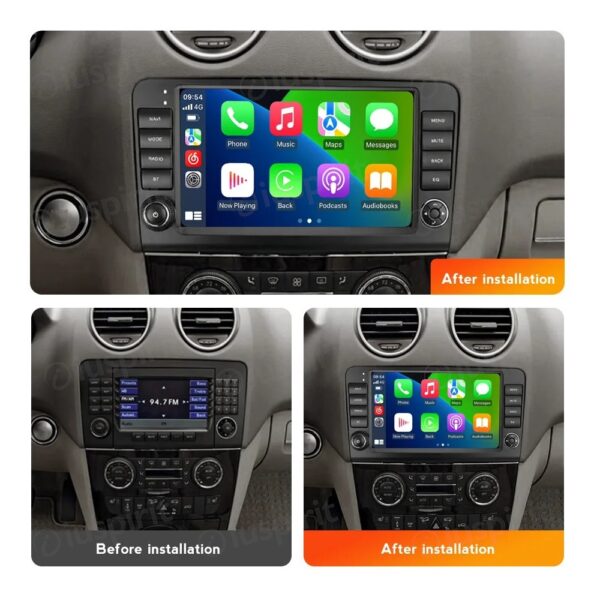 ANDROID autoradio navigatore per Mercedes classe ML W164 ML300 ML350 ML450 ML500 Mercedes classe GL X164 GL320 CarPlay Android Auto GPS USB WI-FI Bluetooth 4G LTE - immagine 6