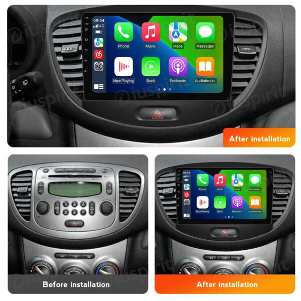 ANDROID autoradio navigatore per Hyundai i10 2007-2013 CarPlay Android Auto GPS USB WI-FI Bluetooth 4G LTE - immagine 7