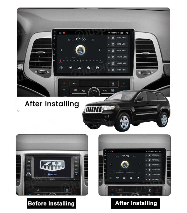 ANDROID autoradio navigatore per Jeep Grand Cherokee WK2 2010-2013 CarPlay Android Auto GPS USB WI-FI Bluetooth 4G LTE - immagine 6