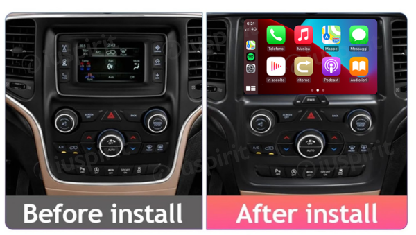 ANDROID autoradio navigatore per Jeep Grand Cherokee WK2 2014-2022 CarPlay Android Auto GPS USB WI-FI Bluetooth 4G LTE - immagine 7