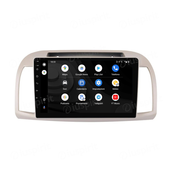ANDROID autoradio navigatore per Nissan Micra K12 2002-2009 CarPlay Android Auto GPS USB WI-FI Bluetooth 4G LTE - immagine 6