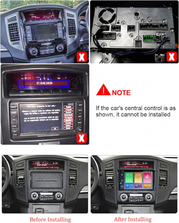 ANDROID autoradio navigatore per Mitsubishi Pajero 2006-2016 CarPlay Android Auto GPS USB WI-FI Bluetooth 4G LTE - immagine 6