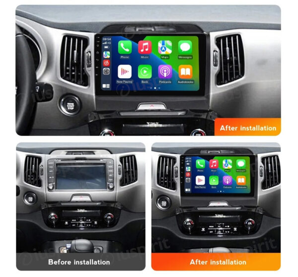 ANDROID autoradio navigatore per Kia Sportage 2010-2015 CarPlay Android Auto GPS USB WI-FI Bluetooth 4G LTE - immagine 8