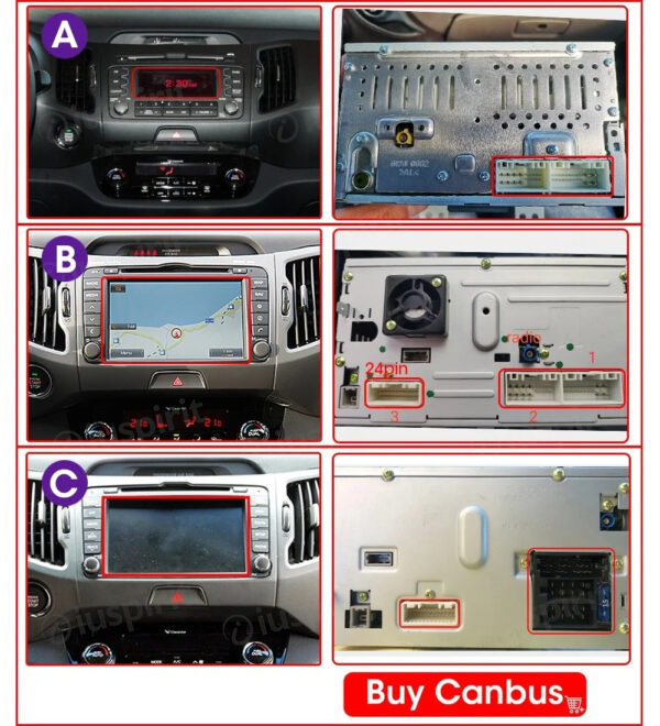 ANDROID autoradio navigatore per Kia Sportage 2010-2015 CarPlay Android Auto GPS USB WI-FI Bluetooth 4G LTE - immagine 9