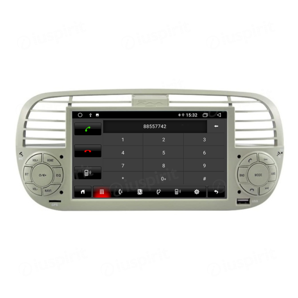 ANDROID car radio navigator for Fiat 500 Fiat Abarth 595 2007-2015 CarPlay Android Auto GPS USB WI-FI Bluetooth 4G LTE colour Beige - Image 2