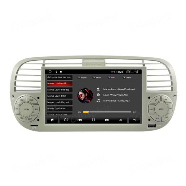 ANDROID car radio navigator for Fiat 500 Fiat Abarth 595 2007-2015 CarPlay Android Auto GPS USB WI-FI Bluetooth 4G LTE colour Beige - Image 5
