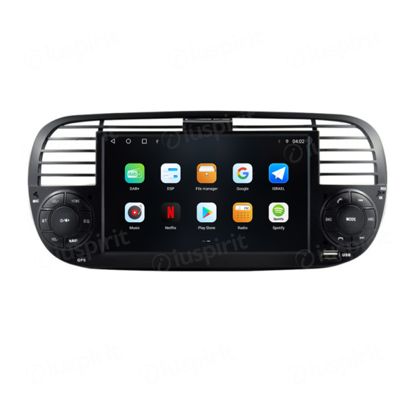 ANDROID autoradio navigatore per Fiat 500 Fiat Abarth 595 2007-2015 CarPlay Android Auto GPS USB WI-FI Bluetooth 4G LTE colore Nero - immagine 4