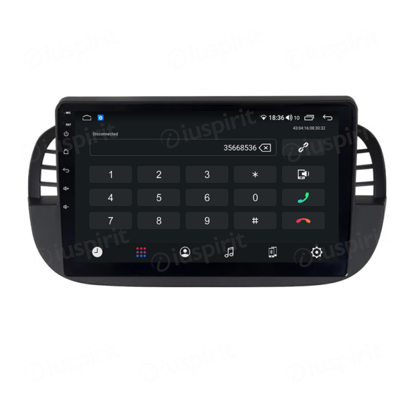 ANDROID autoradio navigatore per Fiat 500 Fiat Abarth 595 2007-2015 Android Auto GPS USB WI-FI Bluetooth 4G LTE - immagine 2