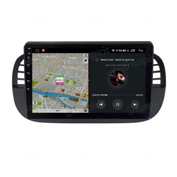 ANDROID autoradio navigatore per Fiat 500 Fiat Abarth 595 2007-2015 Android Auto GPS USB WI-FI Bluetooth 4G LTE - immagine 4