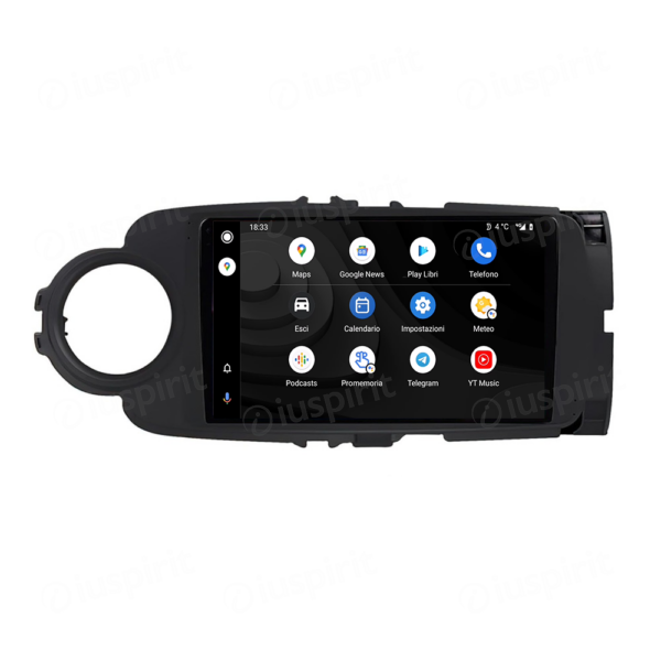 ANDROID autoradio navigatore per Toyota Yaris 2012-2017 CarPlay Android Auto GPS USB WI-FI Bluetooth 4G LTE - immagine 6