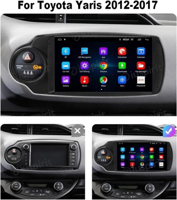 ANDROID autoradio navigatore per Toyota Yaris 2012-2017 CarPlay Android Auto GPS USB WI-FI Bluetooth 4G LTE - immagine 7
