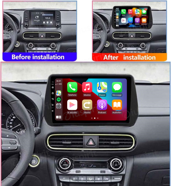 ANDROID autoradio navigatore per Hyundai Tucson 2019-2021 CarPlay Android Auto GPS USB WI-FI Bluetooth 4G LTE - immagine 7