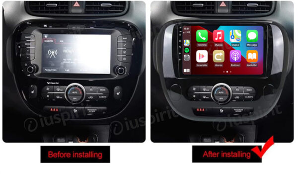 ANDROID autoradio navigatore per Kia Soul 2014-2018 CarPlay Android Auto GPS USB WI-FI Bluetooth 4G LTE - immagine 9